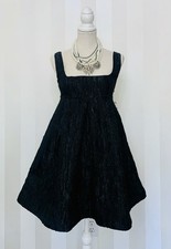 NWT Maeve Anthropologie Black Sleeveless Crinkle Dress Size XS $148