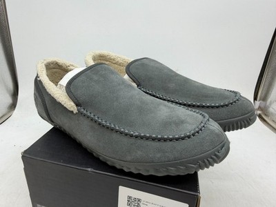 Sorel Dude Moc Slippers Men's Grill Black Suede Fur Lined Casual Shoes - 12