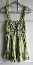 Vintage Y2K American Eagle Floral Baby Doll Mini Dress Ditsy Prairie Size Small