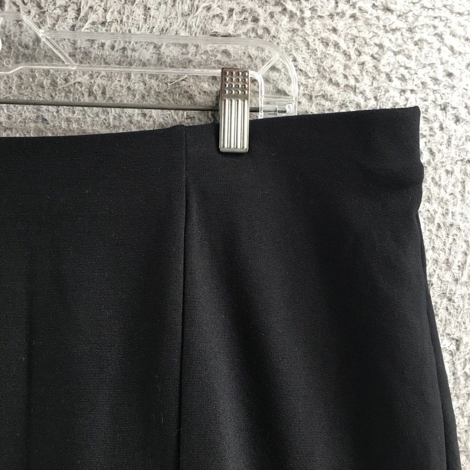 Falda de sirena Ava & Viv línea A para mujer 1X cintura elástica frontal plana negra Foto 4 de 4