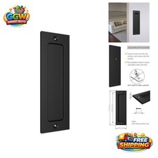 Elegant 7" Flush Pull Handle for Barn Doors - Black Powder Coated Finish