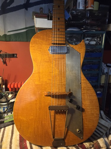 Vintage 1960's Old Krafstma Value Leader Blonde 1 Pickup Electric Guitar NICE !!