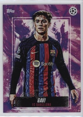 2022 Topps Jude Bellingham Platinum Curated UEFA Purple 16/25 Gavi 14mf