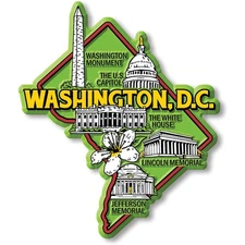 Washington, D.C. Colorful State Magnet by Classic Magnets, 3.4" x 4"