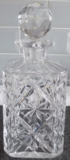 Vintage Atemberaubende Bleikristall Glas Whisky Karaffe