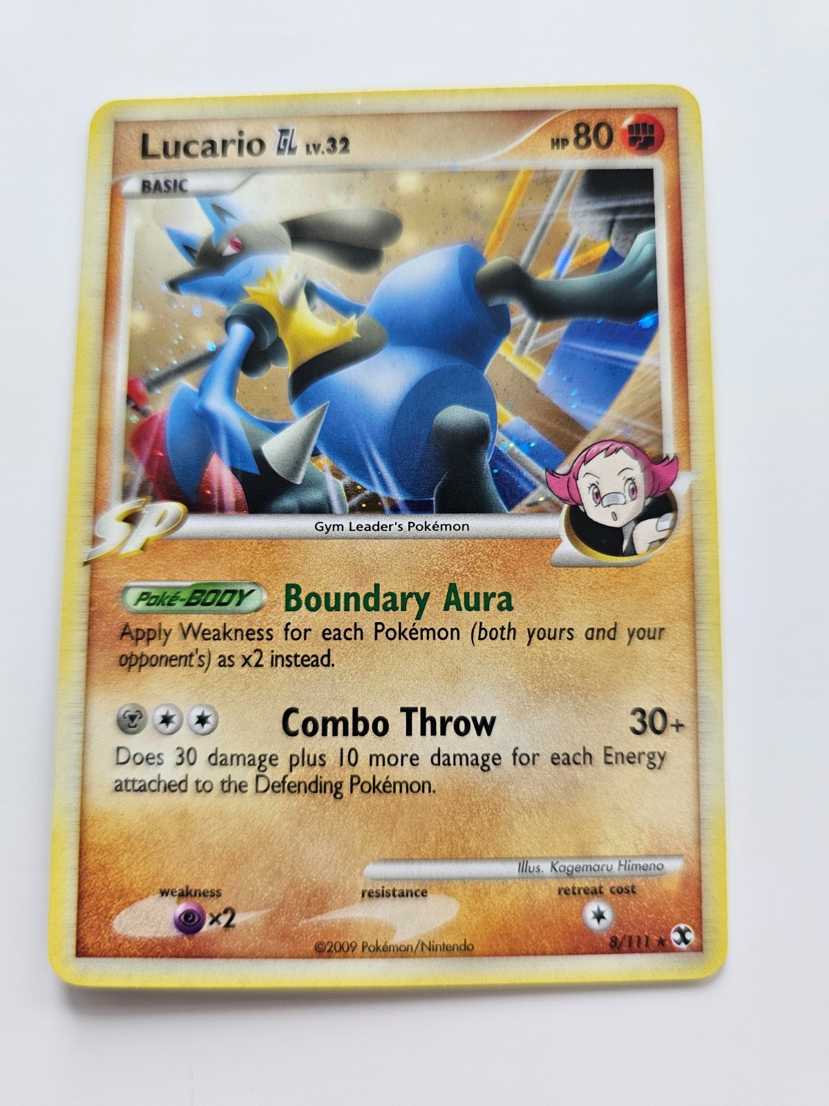 Pokemon Lucario GL Holo Platinum Rising Rivals 8/111 NM