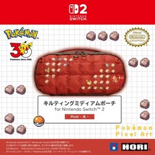 Pok mon HORI Quilting Medium Pouch Pixel Red Nintendo Switch 2 NEW 2026 PSL JP