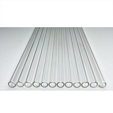 12pc 8 Inch Clear Borosilicate Glass Tubing 10mm OD 7mm ID 1.5mm Wall