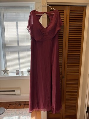 phase 8 bridesmaid dresses A-Line Floor Length Chiffon Bridesmaid Dress COCOMELODY CB0716, Wisteria Purple