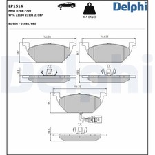 Plaquette de frein Seat ALTEA