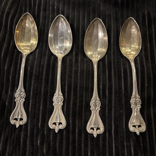 4 Antique Old Colonial by Towle Sterling Serving Spoons 5 1/2 inch 925
