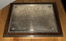 Cartier Sterling Silver Trophy Plaque Fashion Award 1058 Grams