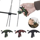 2pcs Archery Wrist Release Aids Gear 3-Finger Trigger Compound Bow Shooting
