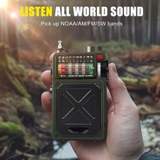 Multifunction Solar Powered Radio Hand Crank for Outdoor Camping  Emergencies