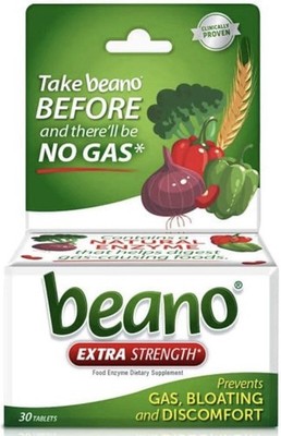 beano Extra Strength Alpha-galactosidase Enzyme Dietary  30 Tablet lot of 5