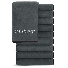 10 Pack Microfiber Makeup Remover Cloths - Soft Fingertip Cleansing 12x12 in
