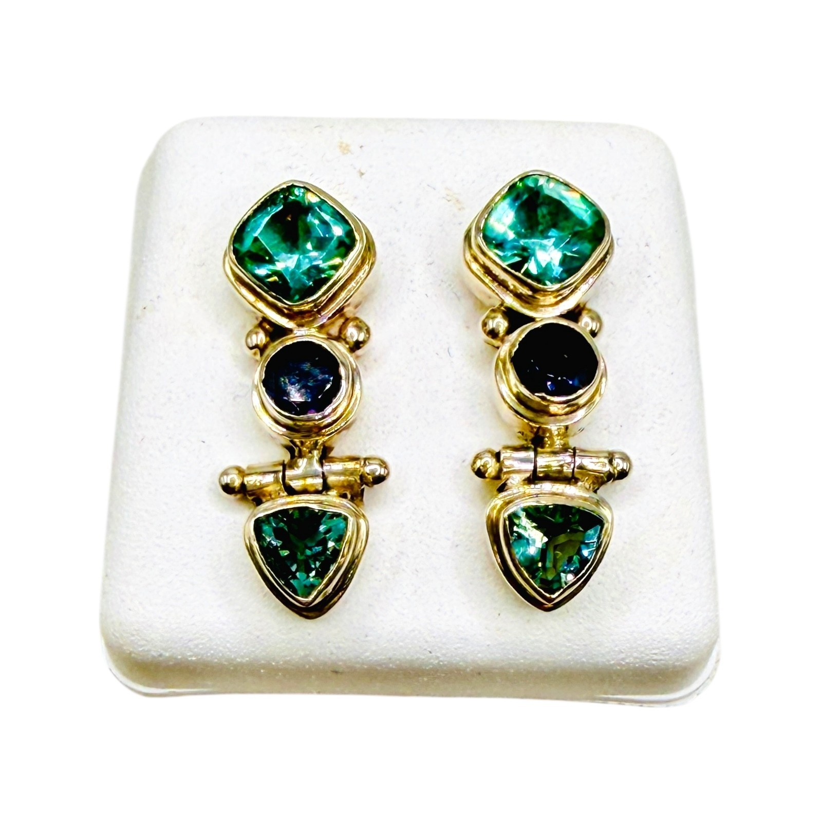 Solid 925 Sterling Silver Genuine Multicolor Gems… - image 3
