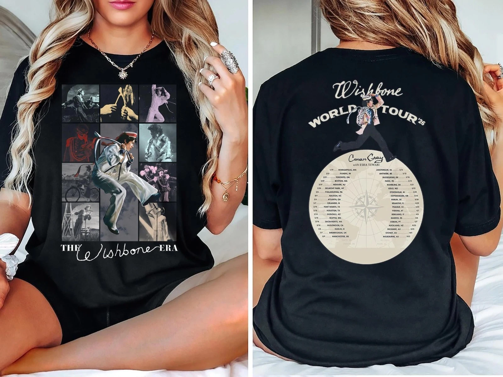 Conan Gray Wishbone World Tour 2026 Two Sided T-Shirt