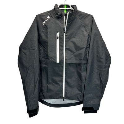 RLX Ralph Lauren Waterproof Twill Jacket Gray Med Golf