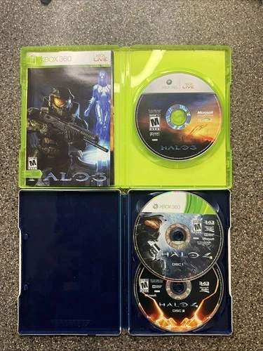 Microsoft Xbox 360 Halo 3 and Halo 4 Video Game Bundle Tested and Working