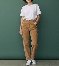 Oscar de la Renta Corduroy Pants W28 L30 Tan Stretch Straight Leg Vintage