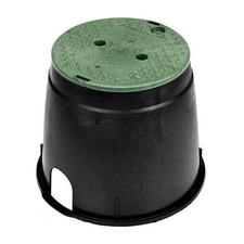 10 In. Round Valve Box And Cover Black Box Green Icv Cover 10 In. Round Valve Box And Cover Black Box Green Icv Cover