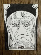 2025 Topps Chrome Star Wars Nute Gunray By Emrah Cildir Sketch 1/1