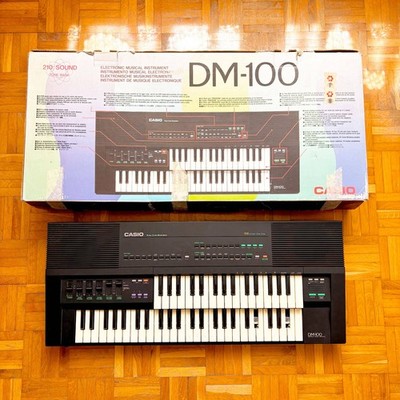 Casio DM-100 (Japan, 1987) Double-Decker Sampling Keyboard! Read the full ad!