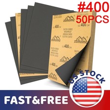 50pcs Wet Dry 400 Grit Sandpaper 9x11 For Auto Body Repair Polishing Sanding 50pcs Wet Dry 400 Grit Sandpaper 9x11 For Auto Body Repair Polishing Sanding