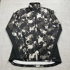 Kerrits 1/4 Zip Pullover Womens L Brown Riding Horse Print Equestrian Top Jacket