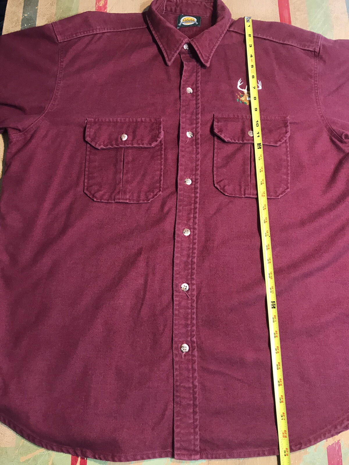 Vintage Cabelas Embroidered Buck Deer Flannel Shirt 2… Gem