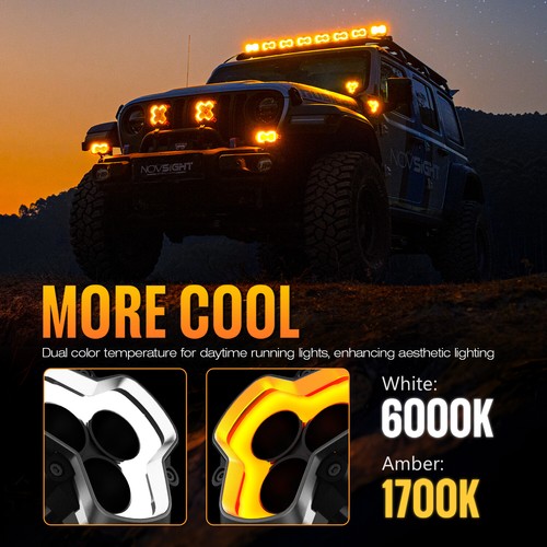 NOVSIGHT 3" LED Pod Work Lights Spot Driving Jeep Truck Pickup SUV Off Road Lamp - Picture 4 of 12