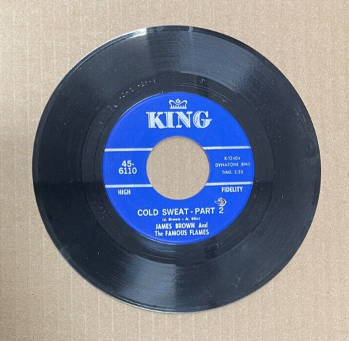 JAMES BROWN KING RECORDS 45 COLD SWEAT PART I & II 6110 - Picture 2 of 2