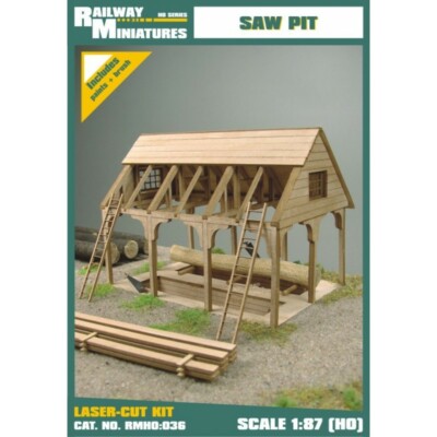 Vessel Railway Miniatures RMH0 036 Saw Pit Scale 1:87 Laser Cut Kit