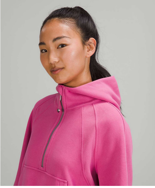 NEW LULULEMON Scuba Oversized Half-Zip Hoodie Size M/L Pink