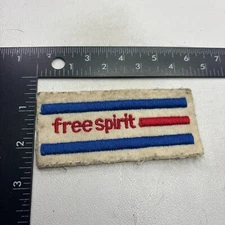 Vtg 1970s Kinda Rough FREE SPIRIT (SEARS BICYCLE) Advertising Patch 54KE