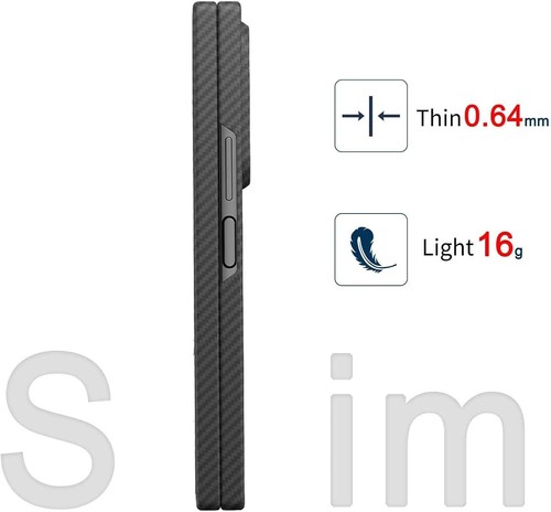 Aramid Fiber Case for Samsung Galaxy Z Fold 6 5G with Carbon Fiber Texture (Blac - Photo 3 sur 9