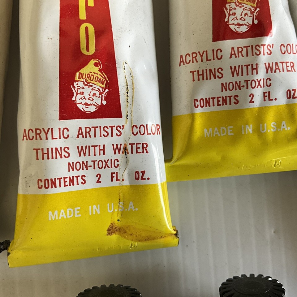 Duro Artist Acrylic Paint Vintage 10 Tubes Nearly Full eBay