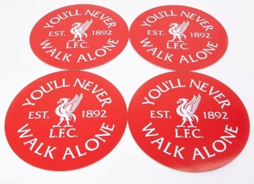 BNWT New Official Liverpool FC LFC Set of 4 Red Cork Placemats - 29cm Diameter - Picture 5 of 6