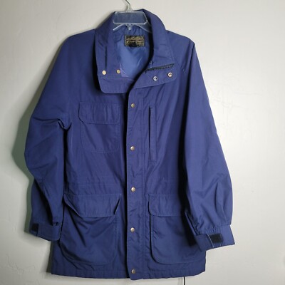 Mens Eddie Bauer Blue Jacket Size Small Nylon Lined