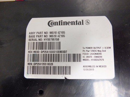14 15 2014 2015 HYUNDAI SANTA FE COMMUNICATION CONTROL MODULE 96510 4Z105 #262A - Picture 2 of 9