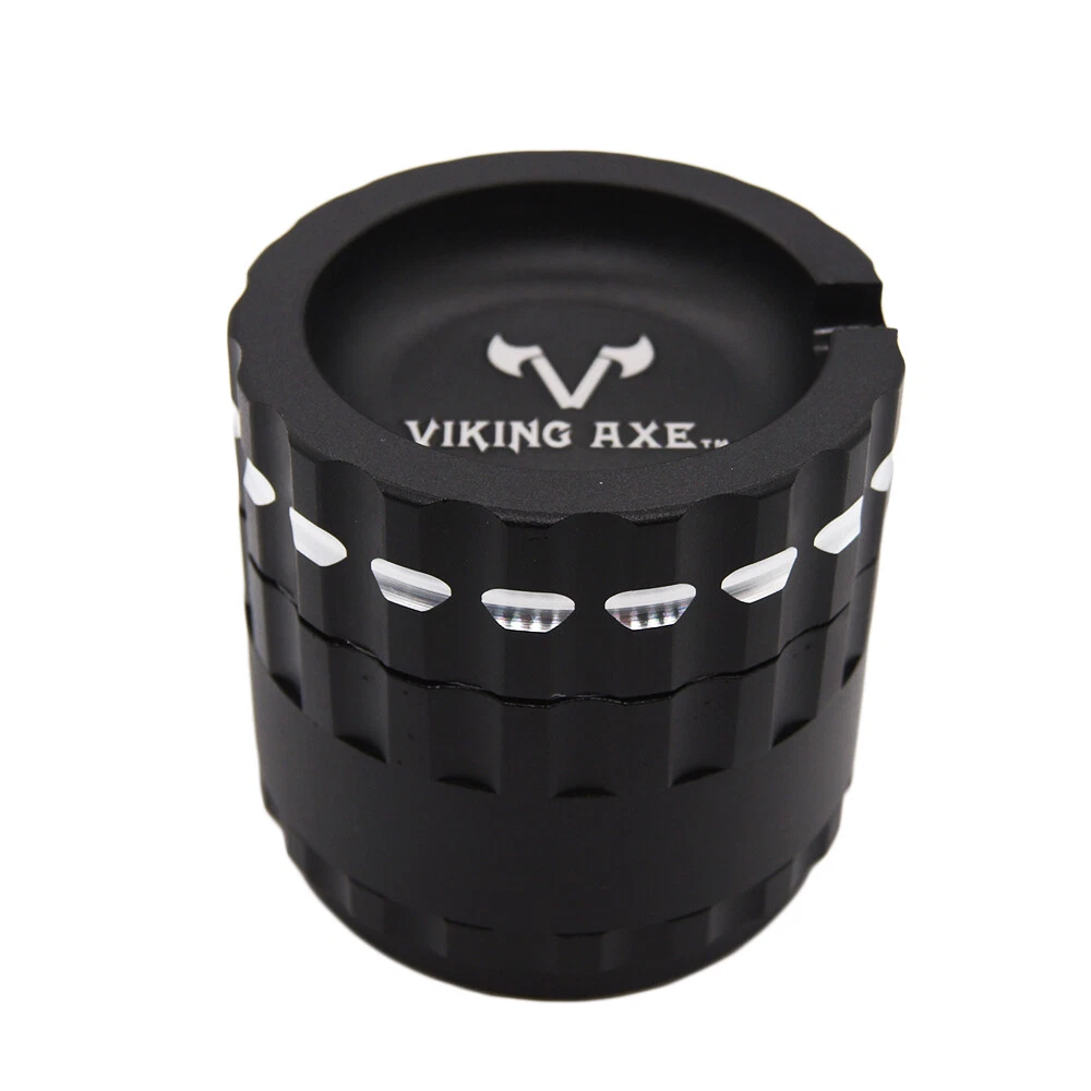 VIKING AXE ALUMINIUM GRINDER - BLACK WITH GIFT BOX