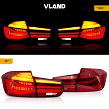 For 2012-18 BMW F30 F80 M3 Rose Red LED Strip Sequential Tail Lights Rear Brake