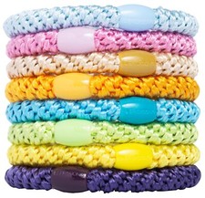 8PCS Grab  Go Ponytail Holders Secure Gentle Hold Summer Hair Ties Set
