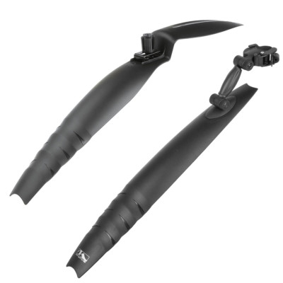 M-Wave MTB Schutzblech-Set 26-29 Zoll schwarz universell passend mit Clip-On
