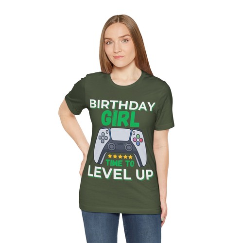 Birthday Girl Time to Level Up T-Shirt, Unisex Tee for Celebrations, Special - Picture 31 of 65