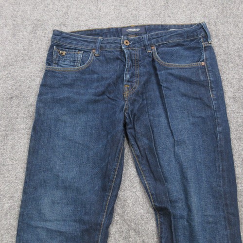 Scotch Soda Jeans Mens 32X32 Blue Cotton Vernon Button Fly 5 Pocket Straight Leg - Picture 3 of 18