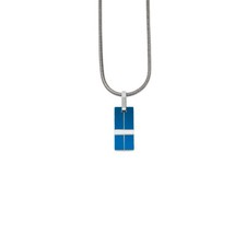 MAGNETIX - Kettenanhänger 5475 Blauer Edelstahl (B.12mm) Länge28mm Magnetschmuck