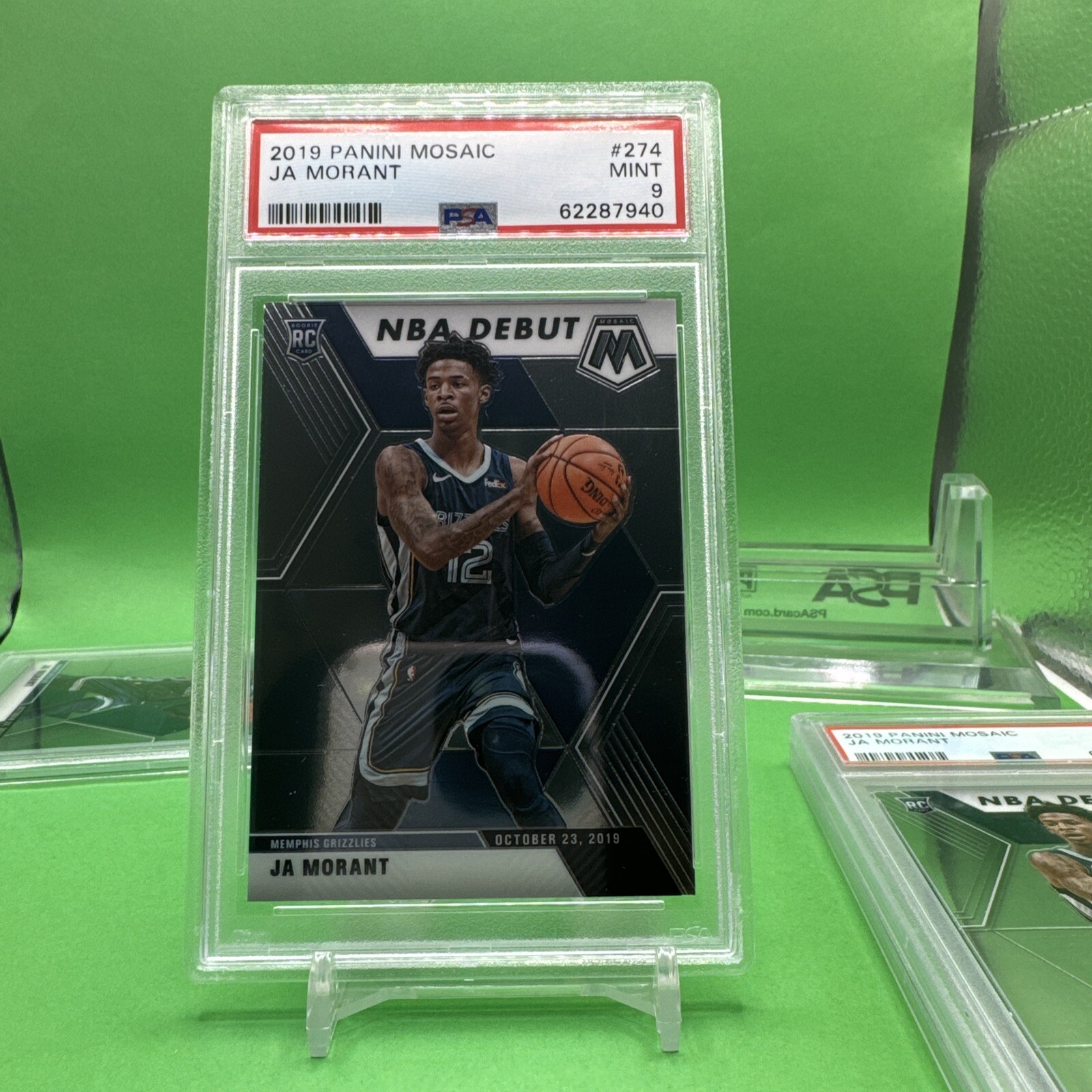 2019-20 Panini Mosaic - NBA Debut #274 Ja Morant (RC) PSA 9