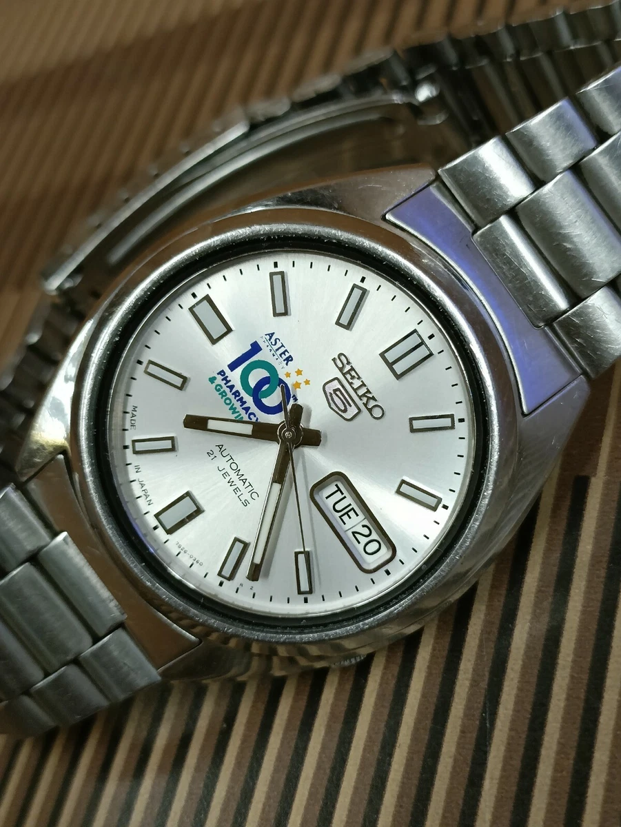Seiko 5 automatic 21 jewels best sale silver